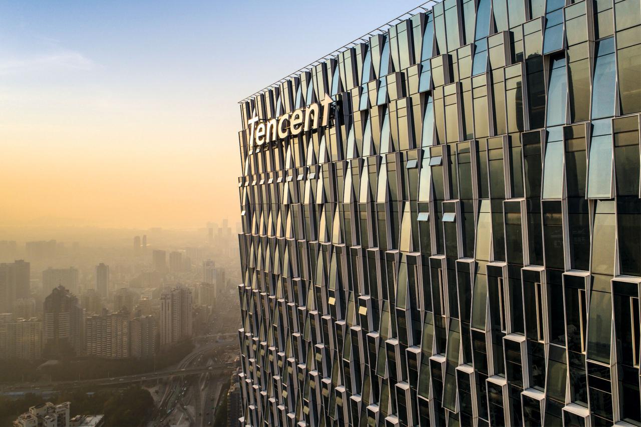 騰訊新總部位於深圳南山區科技園，去年底正式啟用。