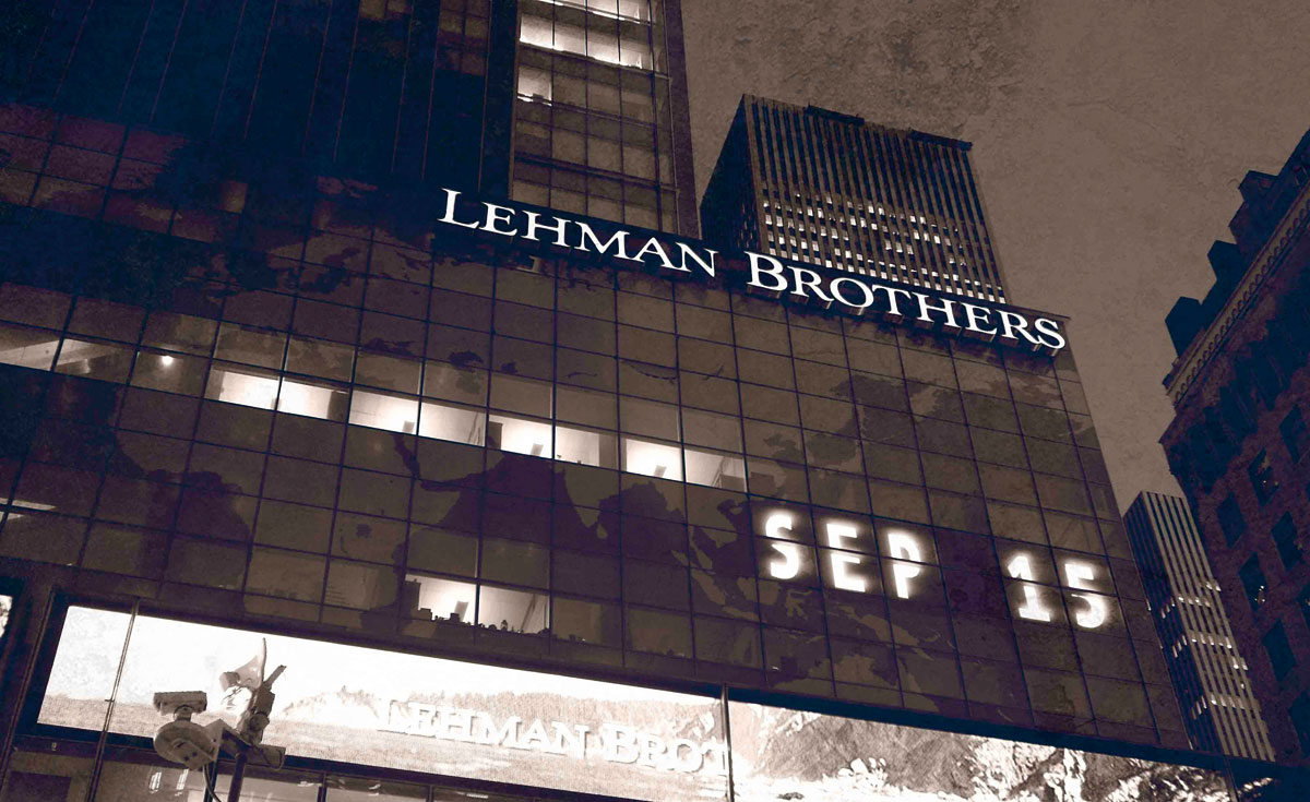 雷曼兄弟破產於十年前的9月15日。