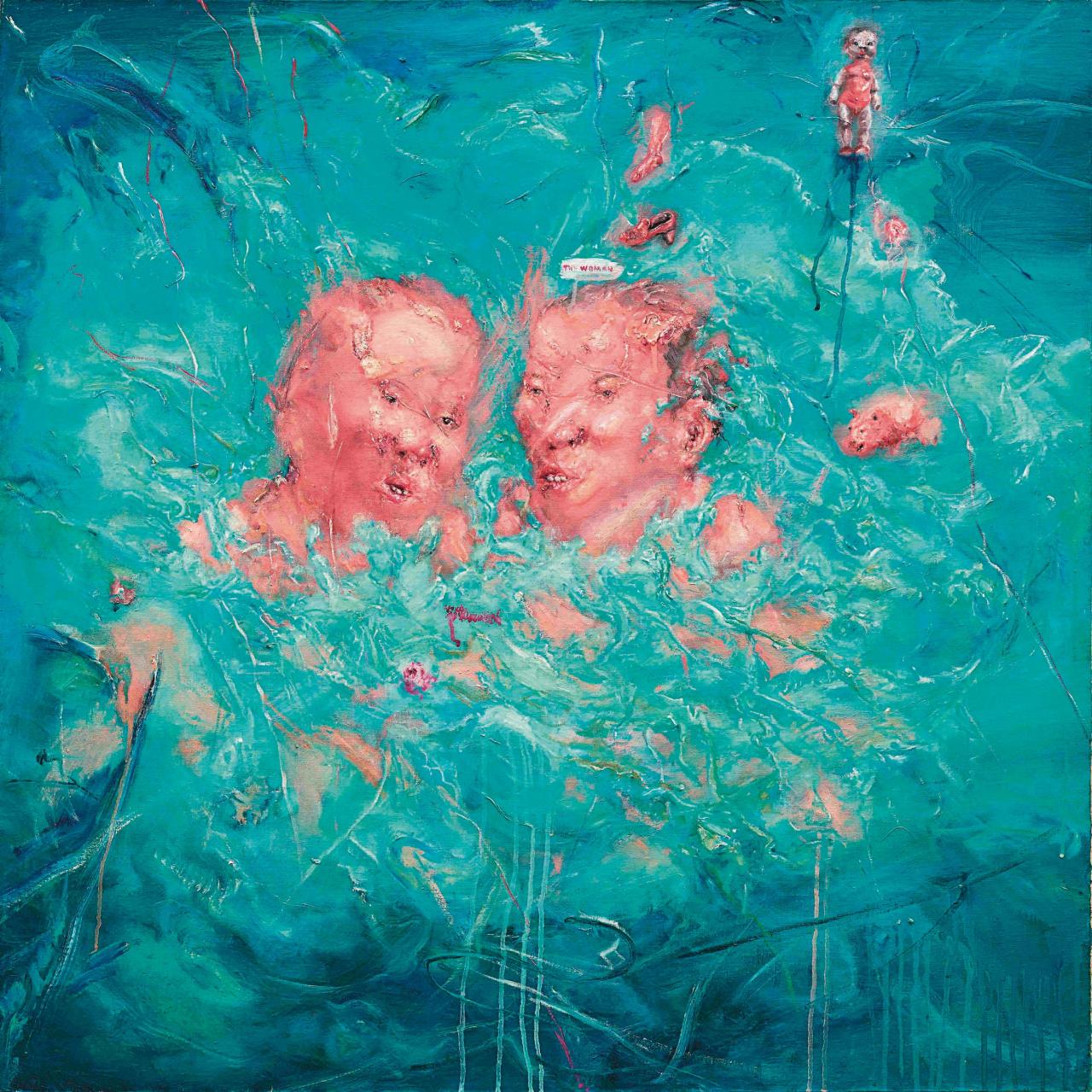 劉韡「游泳．第二號」（1996），估價由400萬至500萬港元。