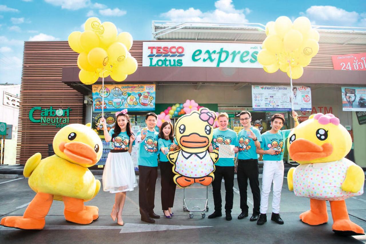 B.Duck在泰國二千多間的Tesco便利店進行大型推廣活動。