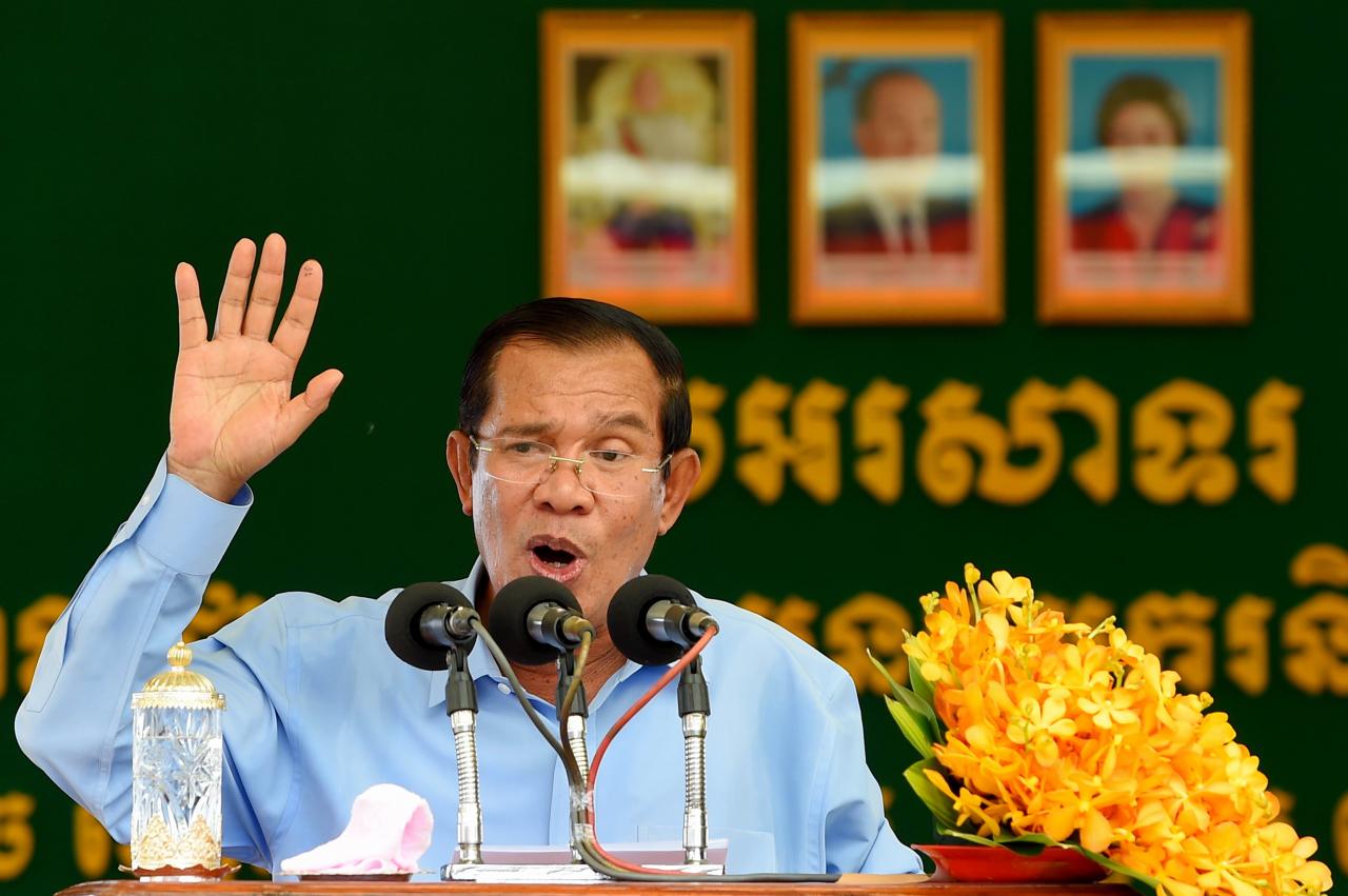 今年柬埔寨與中國已定下60億美元雙邊貿易交易額目標。圖為柬國首相洪森。