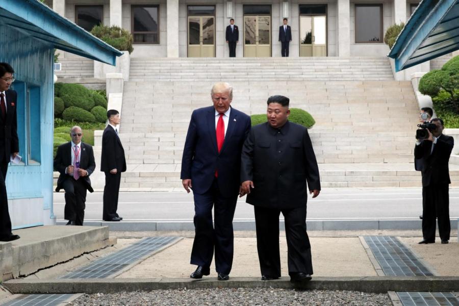 特朗普與金正恩的快閃會面被批沒有實質作用。 特朗普與金正恩的快閃會面被批沒有實質作用。