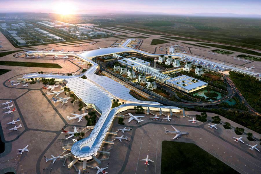 海口市美蘭國際機場。 海口市美蘭國際機場。