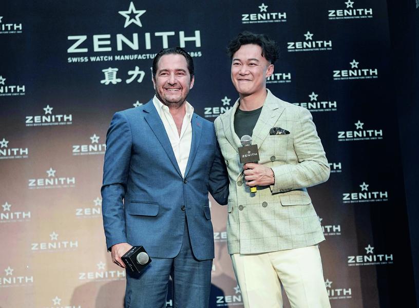 早前陳奕迅首次以Zenith品牌代言人身份於中國天津出席活動,Julien Tornare親自招待。 早前陳奕迅首次以Zenith品牌代言人身份於中國天津出席活動,Julien Tornare親自招待。