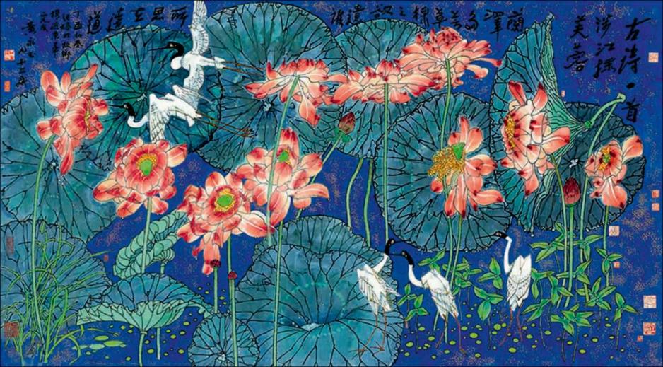 黃永玉的《涉江採芙蓉》,市價逾億元。 黃永玉的《涉江採芙蓉》,市價逾億元。