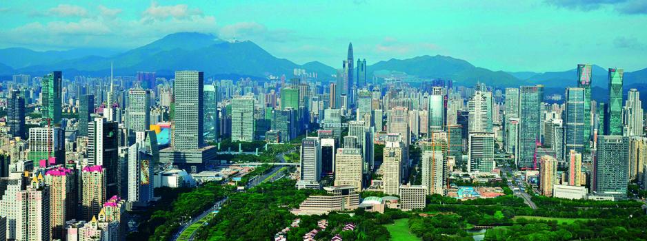 香港與珠三角城市合作空間廣闊,圖為深圳市。 香港與珠三角城市合作空間廣闊,圖為深圳市。