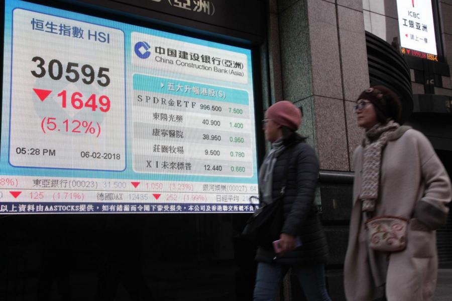 恒生指數上週二受外因素影響,大跌一千六百點。 恒生指數上週二受外因素影響,大跌一千六百點。