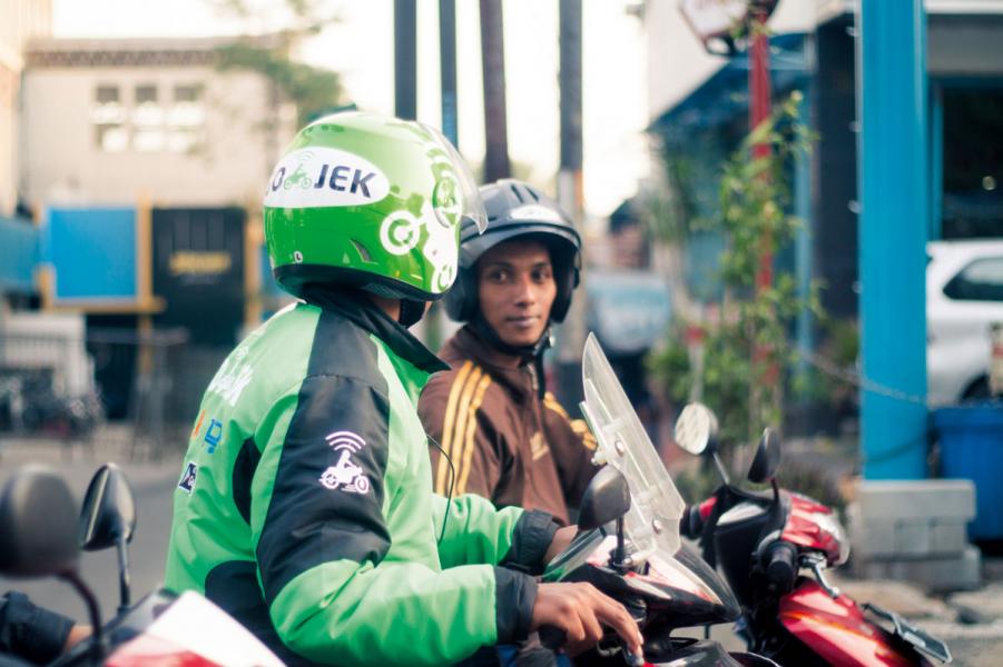 金融科技在東南亞發展蓬勃,圖為印尼知名交通服務平台Go-Jek。 金融科技在東南亞發展蓬勃,圖為印尼知名交通服務平台Go-Jek。