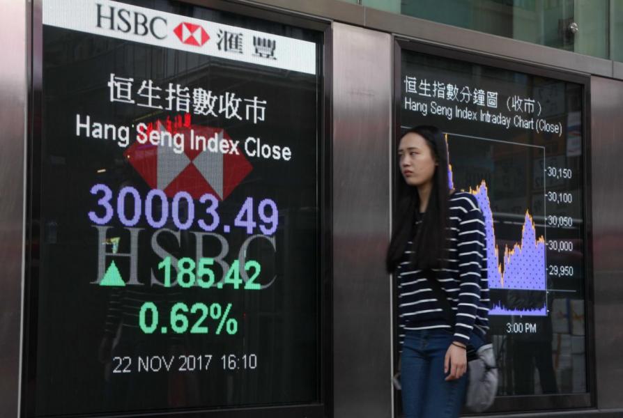 2017年港股隨外圍做好,恒指11月更一度突破30,000點關口。 2017年港股隨外圍做好,恒指11月更一度突破30,000點關口。