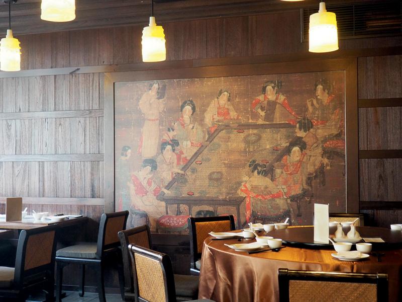 「故宮晶華」餐廳以仿古畫作帶出藝術情懷。 「故宮晶華」餐廳以仿古畫作帶出藝術情懷。
