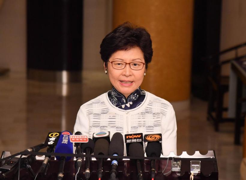 特首林鄭月娥表示政府正檢視空置稅的可行性。 特首林鄭月娥表示政府正檢視空置稅的可行性。