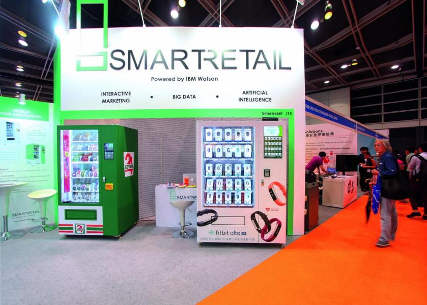 Smartretail與IBM一同研發的智能販賣機。 Smartretail與IBM一同研發的智能販賣機。