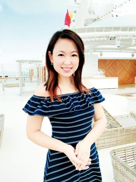 著名財經主播林小珍 (June Lam)。