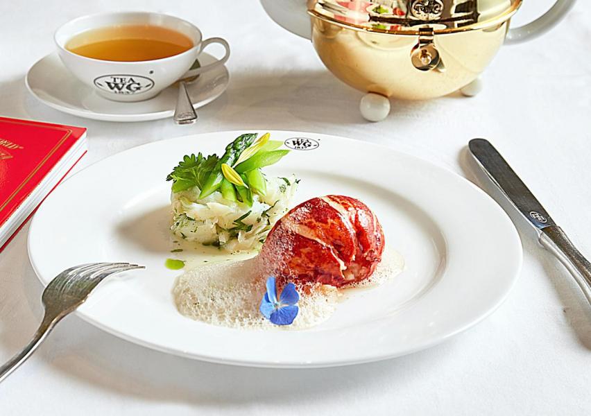 Steamed Boston lobster tail accompanied by tartare of seabass with lime zest and coriander Steamed Boston lobster tail accompanied by tartare of seabass with lime zest and coriander
