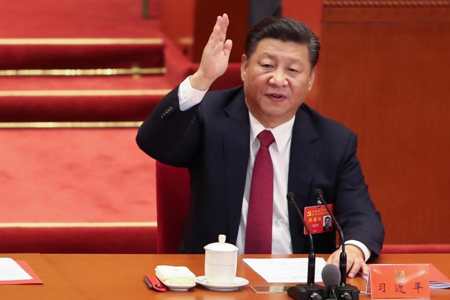 十九大中議會中人一致投票同意將「習近平新時代中國特色社會主義思想」寫入黨章。 十九大中議會中人一致投票同意將「習近平新時代中國特色社會主義思想」寫入黨章。