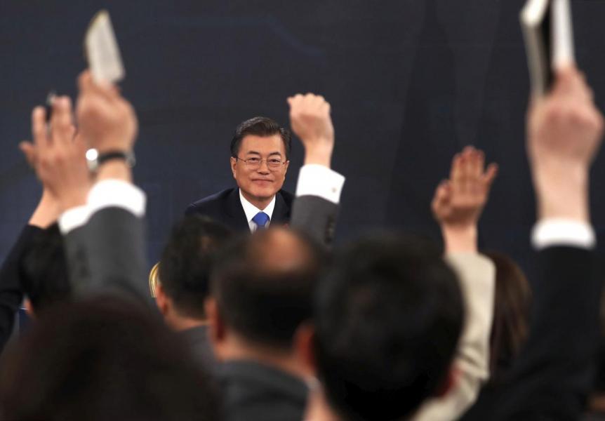文在寅希望兩韓峰會可以達終戰協議。 文在寅希望兩韓峰會可以達終戰協議。
