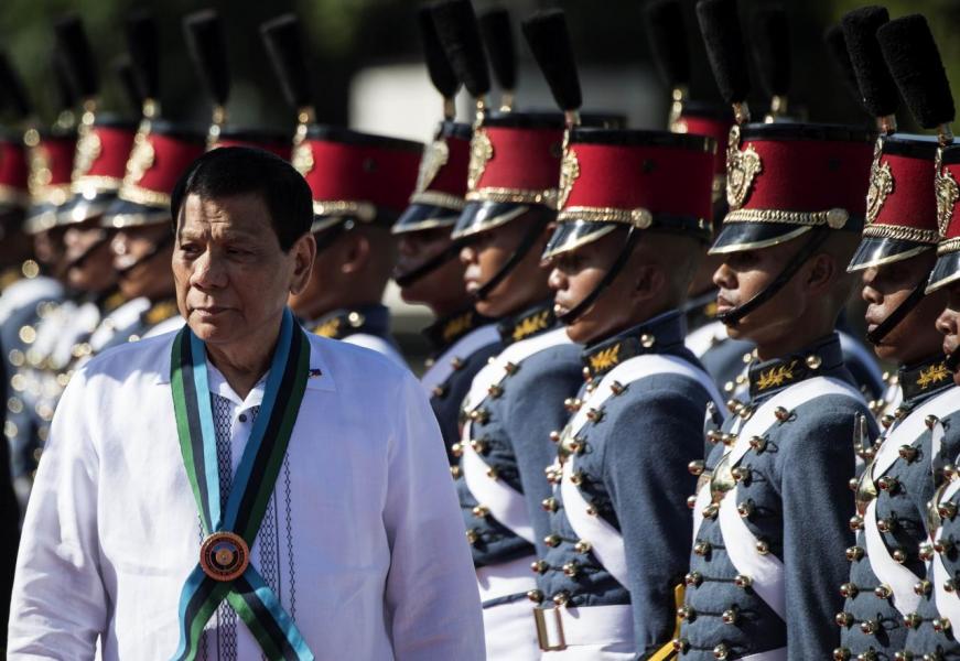 總統杜特爾特(Rodrigo Duterte)上台後,拉近與中國的關係。 總統杜特爾特(Rodrigo Duterte)上台後,拉近與中國的關係。